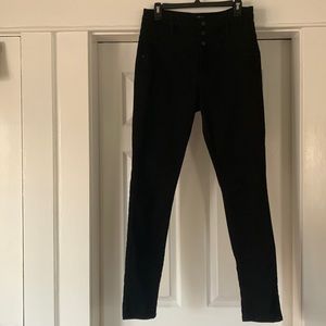 Black high rise skinny jeans